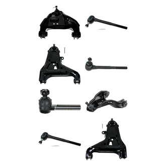 TRQ® - Front Lower and Upper Control Arm with Ball Joint and Tie Rod End Kit