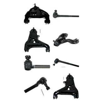 TRQ® - Front Lower and Upper Control Arm with Ball Joint and Tie Rod End Kit