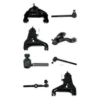 TRQ® - Front Lower and Upper Control Arm with Ball Joint and Tie Rod End Kit