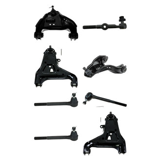 TRQ® - Front Lower and Upper Control Arm with Ball Joint and Tie Rod End Kit
