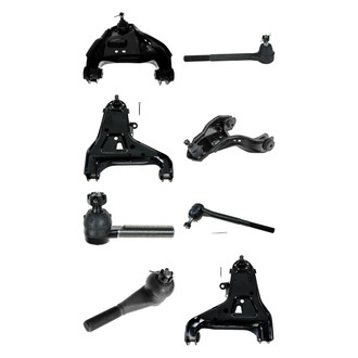 TRQ® - Front Lower and Upper Control Arm with Ball Joint and Tie Rod End Kit