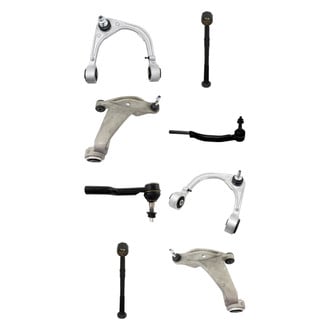 TRQ® - Front Lower and Upper Control Arm with Ball Joint and Tie Rod End Kit
