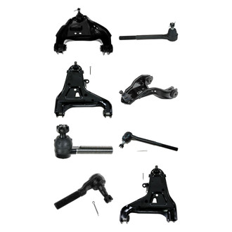 TRQ® - Front Lower and Upper Control Arm with Ball Joint and Tie Rod End Kit