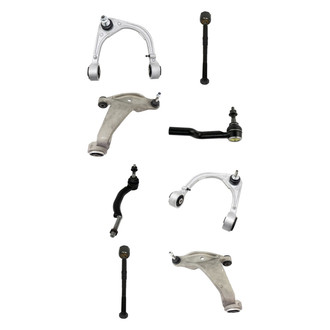 TRQ® - Front Lower and Upper Control Arm with Ball Joint and Tie Rod End Kit