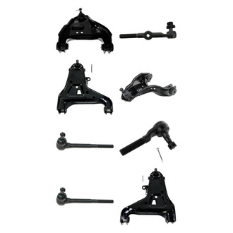 TRQ® - Front Lower and Upper Control Arm with Ball Joint and Tie Rod End Kit