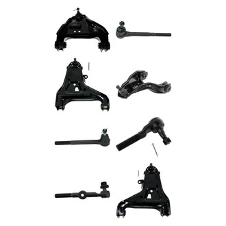 TRQ® - Front Lower and Upper Control Arm with Ball Joint and Tie Rod End Kit