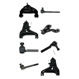 TRQ® - Front Lower and Upper Control Arm with Ball Joint and Tie Rod End Kit