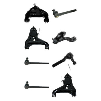 TRQ® - Front Lower and Upper Control Arm with Ball Joint and Tie Rod End Kit