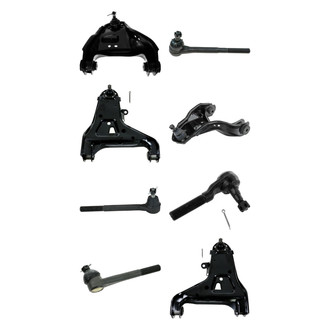 TRQ® - Front Lower and Upper Control Arm with Ball Joint and Tie Rod End Kit