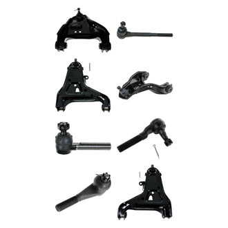 TRQ® - Front Lower and Upper Control Arm with Ball Joint and Tie Rod End Kit