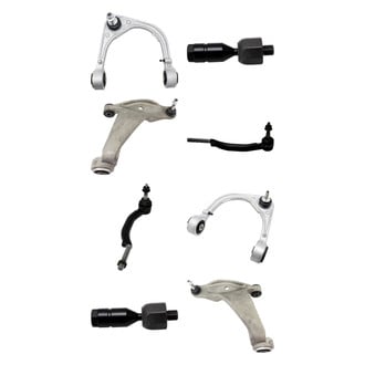 TRQ® - Front Lower and Upper Control Arm with Ball Joint and Tie Rod End Kit