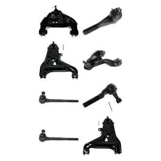 TRQ® - Front Lower and Upper Control Arm with Ball Joint and Tie Rod End Kit