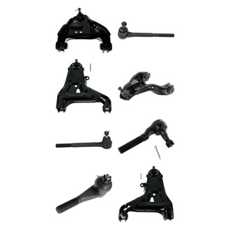TRQ® - Front Lower and Upper Control Arm with Ball Joint and Tie Rod End Kit