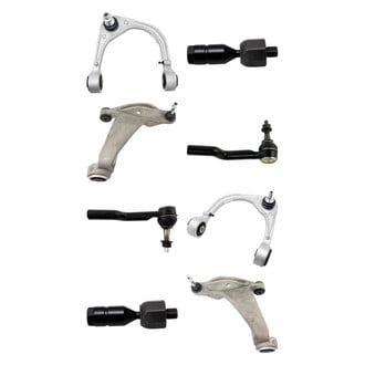 TRQ® - Front Lower and Upper Control Arm with Ball Joint and Tie Rod End Kit