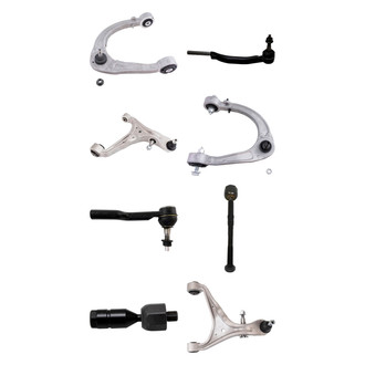 TRQ® - Front Lower and Upper Control Arm with Ball Joint and Tie Rod End Kit