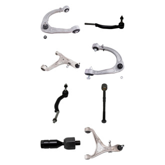 TRQ® - Front Lower and Upper Control Arm with Ball Joint and Tie Rod End Kit