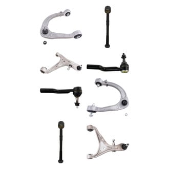 TRQ® - Front Lower and Upper Control Arm with Ball Joint and Tie Rod End Kit