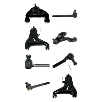 TRQ® - Front Lower and Upper Control Arm with Ball Joint and Tie Rod End Kit