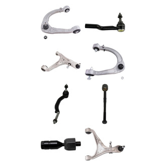 TRQ® - Front Lower and Upper Control Arm with Ball Joint and Tie Rod End Kit
