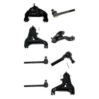 TRQ® - Front Lower and Upper Control Arm with Ball Joint and Tie Rod End Kit