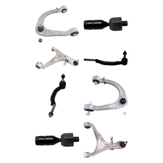 TRQ® - Front Lower and Upper Control Arm with Ball Joint and Tie Rod End Kit