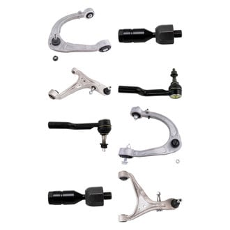 TRQ® - Front Lower and Upper Control Arm with Ball Joint and Tie Rod End Kit