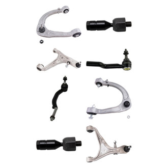 TRQ® - Front Lower and Upper Control Arm with Ball Joint and Tie Rod End Kit