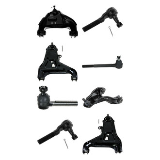 TRQ® - Front Lower and Upper Control Arm with Ball Joint and Tie Rod End Kit