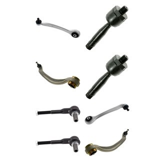 TRQ® - Front Lower and Upper Control Arm with Ball Joint and Tie Rod End Kit