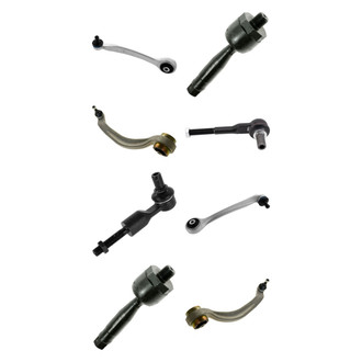 TRQ® - Front Lower and Upper Control Arm with Ball Joint and Tie Rod End Kit