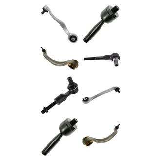 TRQ® - Front Lower and Upper Control Arm with Ball Joint and Tie Rod End Kit