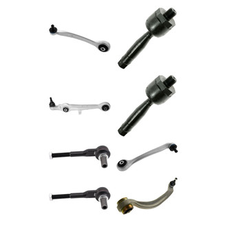 TRQ® - Front Lower and Upper Control Arm with Ball Joint and Tie Rod End Kit