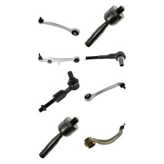TRQ® - Front Lower and Upper Control Arm with Ball Joint and Tie Rod End Kit