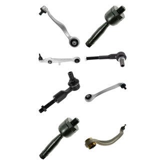 TRQ® - Front Lower and Upper Control Arm with Ball Joint and Tie Rod End Kit