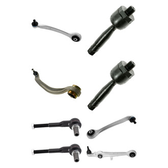 TRQ® - Front Lower and Upper Control Arm with Ball Joint and Tie Rod End Kit