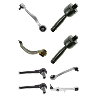 TRQ® - Front Lower and Upper Control Arm with Ball Joint and Tie Rod End Kit