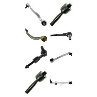TRQ® - Front Lower and Upper Control Arm with Ball Joint and Tie Rod End Kit