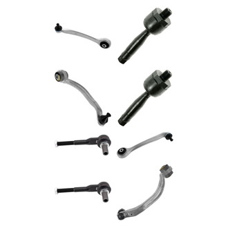TRQ® - Front Lower and Upper Control Arm with Ball Joint and Tie Rod End Kit