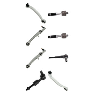 TRQ® - Front Lower and Upper Control Arm with Ball Joint and Tie Rod End Kit