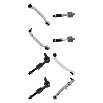TRQ® - Front Lower and Upper Control Arm with Ball Joint and Tie Rod End Kit