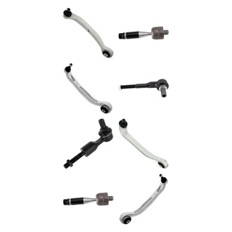 TRQ® - Front Lower and Upper Control Arm with Ball Joint and Tie Rod End Kit
