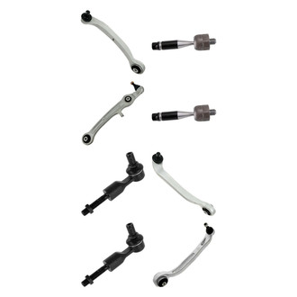 TRQ® - Front Lower and Upper Control Arm with Ball Joint and Tie Rod End Kit