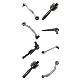 TRQ® - Front Lower and Upper Control Arm with Ball Joint and Tie Rod End Kit