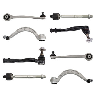TRQ® - Front Lower and Upper Control Arm with Ball Joint and Tie Rod End Kit