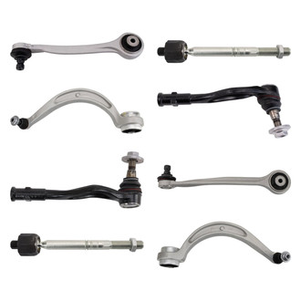 TRQ® - Front Lower and Upper Control Arm with Ball Joint and Tie Rod End Kit