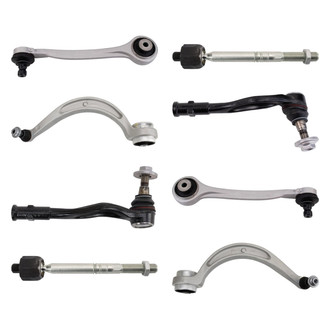 TRQ® - Front Lower and Upper Control Arm with Ball Joint and Tie Rod End Kit