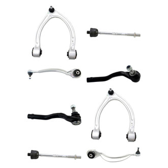 TRQ® - Front Lower and Upper Control Arm with Ball Joint and Tie Rod End Kit