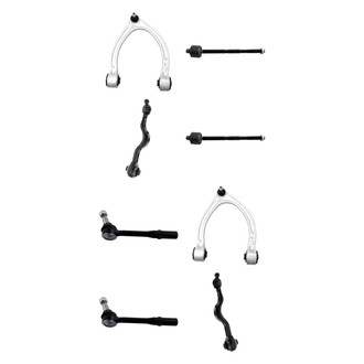 TRQ® - Front Lower and Upper Control Arm with Ball Joint and Tie Rod End Kit