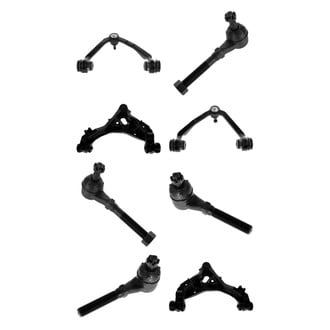 TRQ® - Front Lower and Upper Control Arm with Ball Joint and Tie Rod End Kit