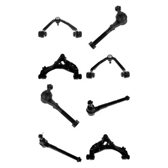 TRQ® - Front Lower and Upper Control Arm with Ball Joint and Tie Rod End Kit